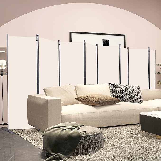CHOSENM Room Divider, 8 Panel Folding Privacy Screens - Image 6