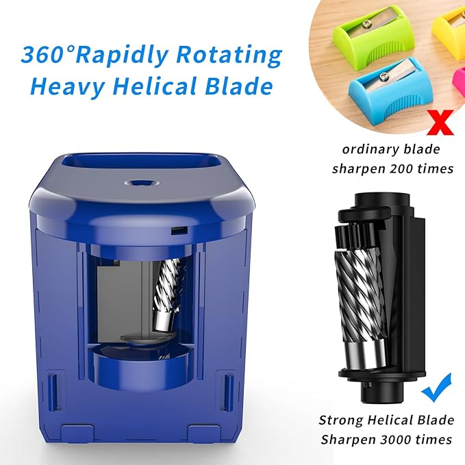 Electric Pencil Sharpener Heavy-Duty Helical Blade Sharpener - Image 4