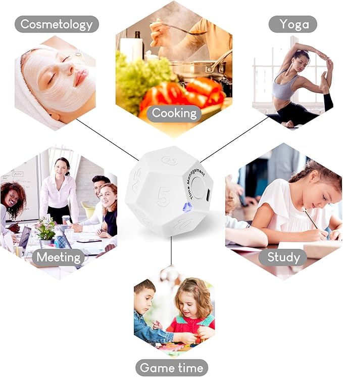 Pomodoro Timer - 11 Preset Productivity Timer, Ring/Vibrate Mode Cube - Image 6