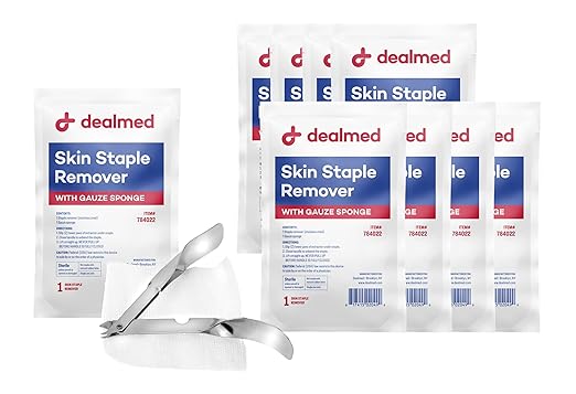 Dealmed Sterile Staple Removal Kit, Includes Staple Remover and Gauze Sponge by Dealmed