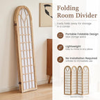 Asnefeli 4 Panel Japanese Room Divider, Shoji Style Partition Divider, Fully - Image 3