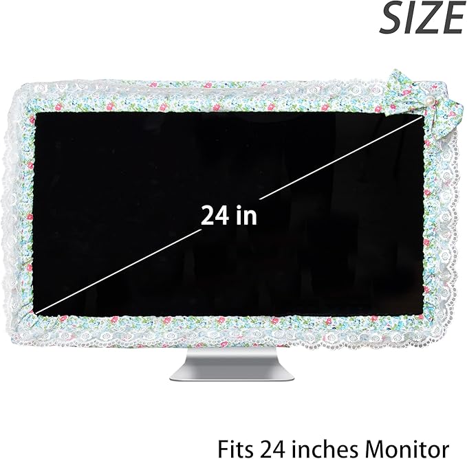 Kingshion 24-inch Cute Lace Fabric Monitor Cover - Image 2