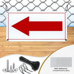Red Arrow Sign Aluminum 10 x 5 Inch Heavy Duty Metal Waterproof Reflective - Image 4