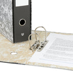 Unipapel | File Cabinet with Lever and Box | Folio Size | 65 mm Nickel Plated Rings | Ollao Front | Long Corner | 35 x 29 x 7.5 cm | Lined Cardboard | Heather | Unisystem Novoclas | FSC Certified