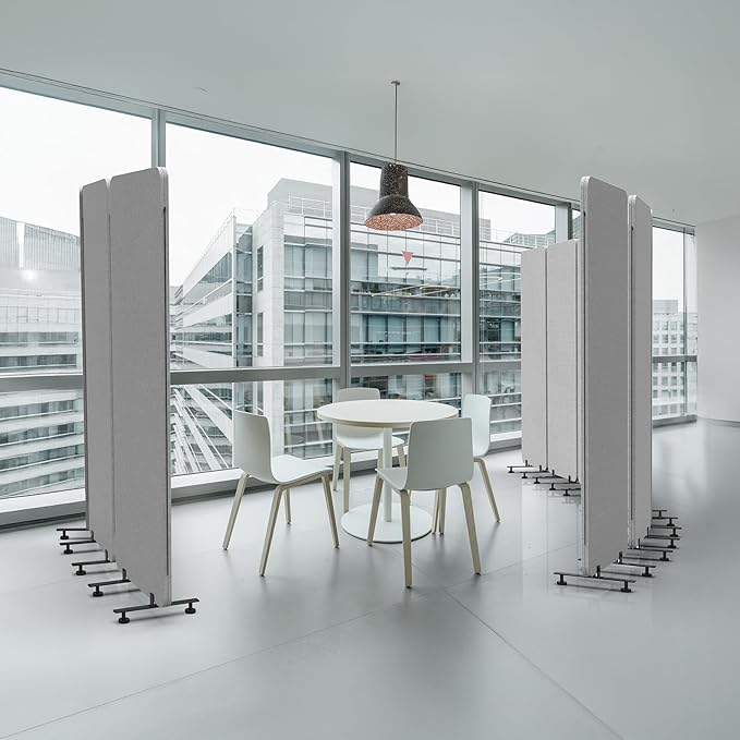 VINGLI Room Divider Screen, Freestanding Privacy Partition Wall, Zipper - Image 8