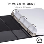 Samsill 2 Inch 3 Ring Binder, Made in USA, Economy Round Ring, 425 Sheet - Image 3