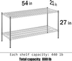 Regal Altair 21" Deep x 54" Wide x 27" Height Wire Shelving Kit | 2-Tier | NSF - Image 3