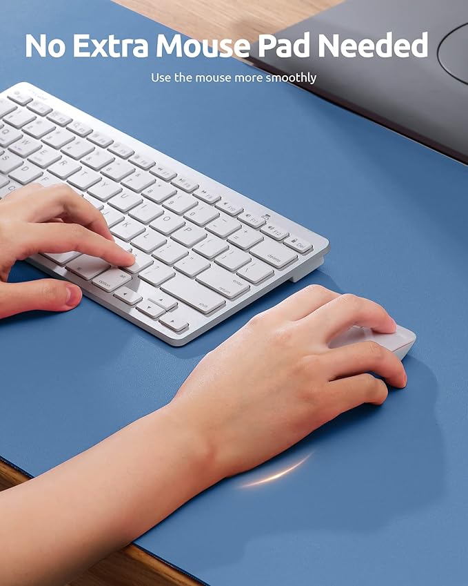 YSAGi Leather Desk Protector, Office Mat, Large Mouse Mat, Non-Slip PU Leather - Image 3