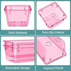 WOWBOX 25 PCS Plastic Drawer Organizer Set, 4 Sizes Desk Drawer Divider - Image 3
