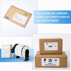 COLORTY Replace for Brother DK-2205 Continuous Printer Labels 2.4" x 100' | DK2205 DK Paper Tape Compatible with Brother QL-820NWB QL-800 QL-810W QL-600 QL-1100nwb Label Printers (12 Rolls + 1 Fram)