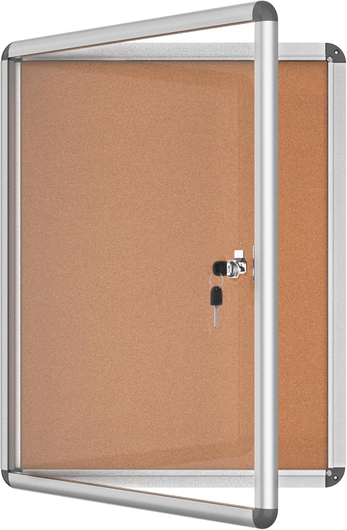 Mifuro 26"x20" Enclosed Bulletin Board, Lockable Weather-Resistant Aluminum by MifuroOfficeProduct