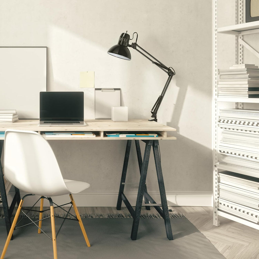 globe electric 56963 31.5" multi-joint desk lamp with, close-up detail