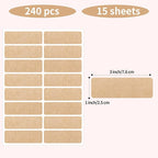 Removable Kraft Label Stickers- Writable Gift Tag Stickers Labels, - Image 2