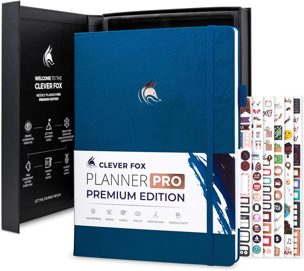 Clever Fox Planner Pro Premium – Luxurious Weekly & Monthly Planner