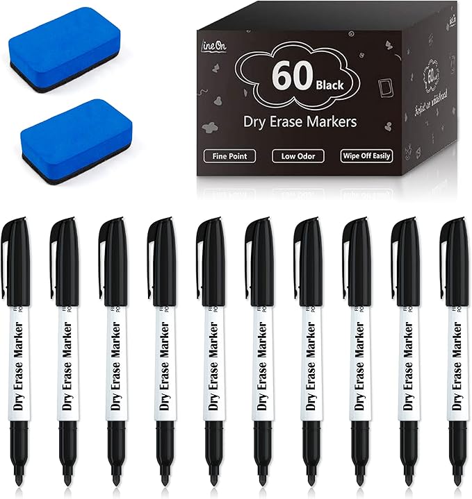Black Dry Erase Markers by ShuttleArt