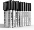 cloudriver Fine Tip Dry Erase Markers Black, 60 Pack Black Whiteboard Markers by cloudriver