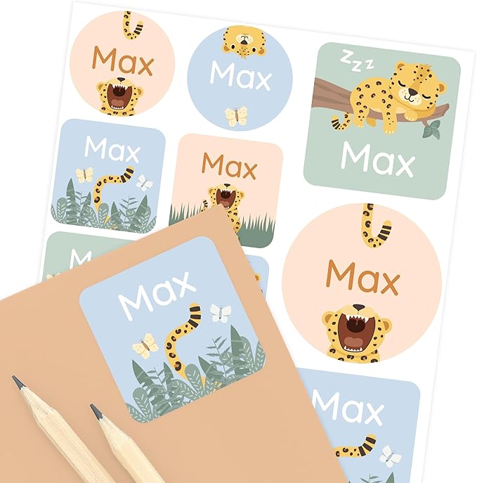 Large Name Labels for Kids by Teddylabels