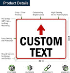 Custom Arrow, Custom Directional Sign, Up Arrow, 24x30 Inches, 55 mil thick - Image 6