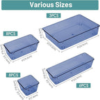 WOWBOX 25 PCS Plastic Drawer Organizer Set, 4 Sizes Desk Drawer Divider - Image 2