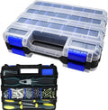 Tools Organizer Box Small Parts Storage Box 50-Compartment Double Side Hardware by BUSY-CORNER