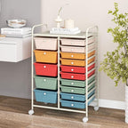 DORTALA 15-Drawer Rolling Storage Cart - Image 2
