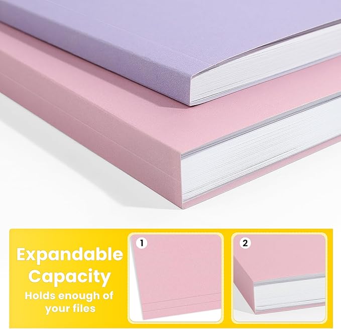SUNEE File Folders Letter Size 10 Pastel Colors, 100 Pack Manilla Folders 8.5 x - Image 5