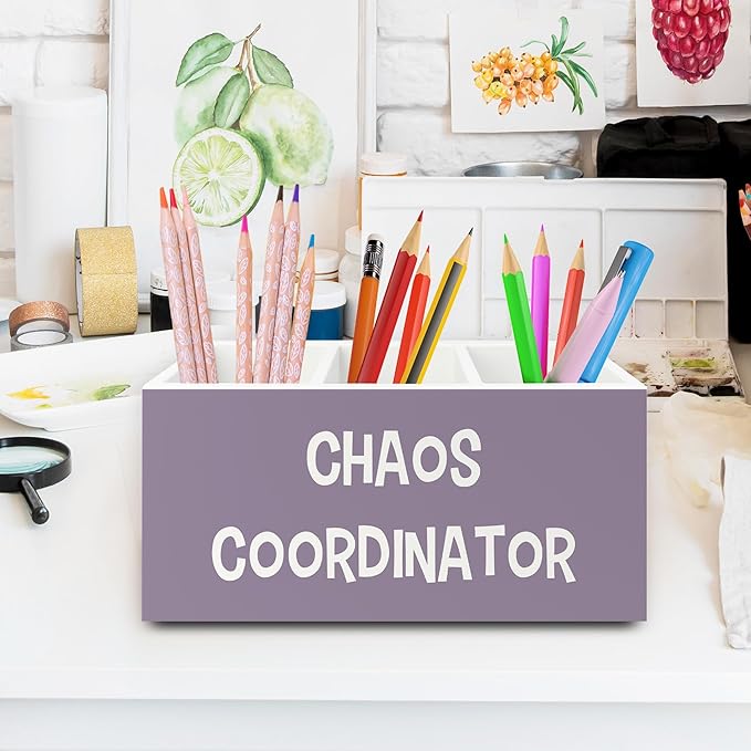 XPH Chaos Coordinator Purple Pen Pencil Holder Organizer - Image 2