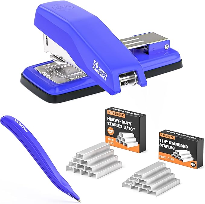 Marsrock Desktop Stapler, Swing-Arm Swivel Stapler, 50 Sheet Capacity, 2000 by Marsrock