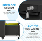 Bestoo 2-Drawer Mobile File Cabinet - Image 7