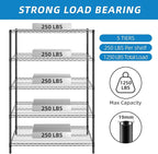Guan River 5-Shelf Adjustable Metal Shelf Wire Shelving Unit Heavy Duty Storage - Image 4