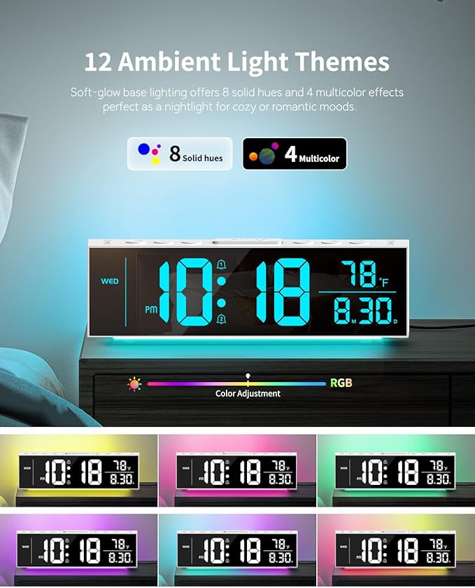 Digital Clock, Alarm Clock for Bedroom, Digital Wall Clocks for Classroom - Image 4