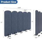 Natwind 5 Panel 122.8 x 71 in Office Room Privacy Protect Space Divider - Image 3