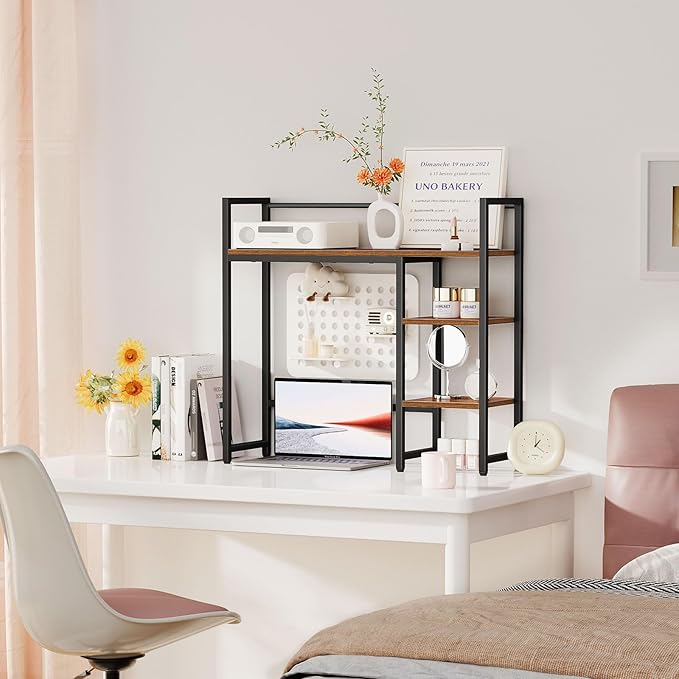 Snughome Desk Shelf, 31.9" Desktop Organizer Shelf, Desk Hutch - Image 6