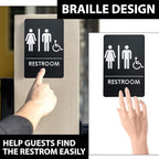 USA Made - Men's and Women's Restroom Signs ADA-Compliant Bathroom Door Signs - Image 6