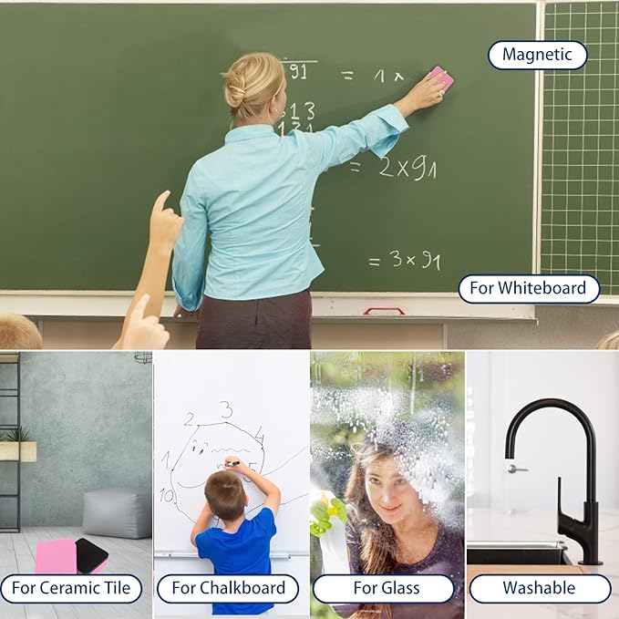 Dry Erase Erasers, 48 Pack Magnetic Whiteboard Eraser Chalkboard Eraser Dry - Image 7