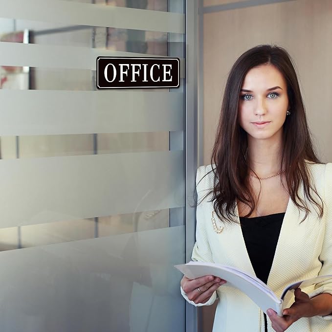 The Office Door Sign for Home and Business，Self-Adhesive Waterproof and - Image 6