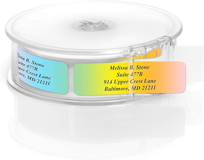 Cascading Rainbow Medley Personalized Return Address Labels by ArtisticDirect