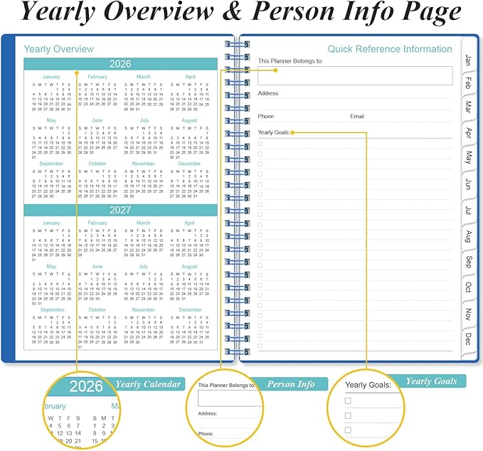 2026 Planner - Planner 2026 from January 2026 - December 2026, Weekly & Monthly - Image 5