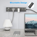 10FT Long Surge Protector Power Strip-with 5 Widely Outlets and 3 USB Ports - Image 7