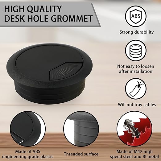 2 Inch Desk Grommet, 13 Pieces Wire Grommet, Desk Hole Cover - Image 3