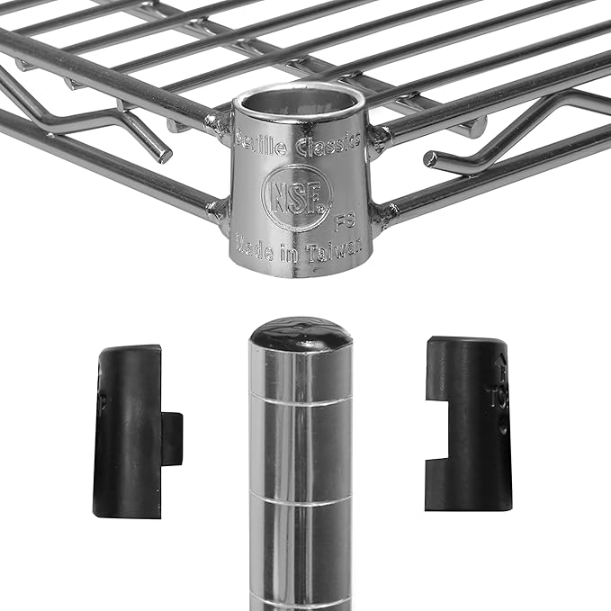 Seville Classics UltraDurable Heavy Duty NSF Solid Steel Wire Rack Storage Unit - Image 4