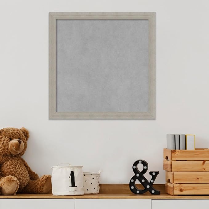 Amanti Art Grey Framed Magnetic Board 18x18 Small Vision Board - Image 5