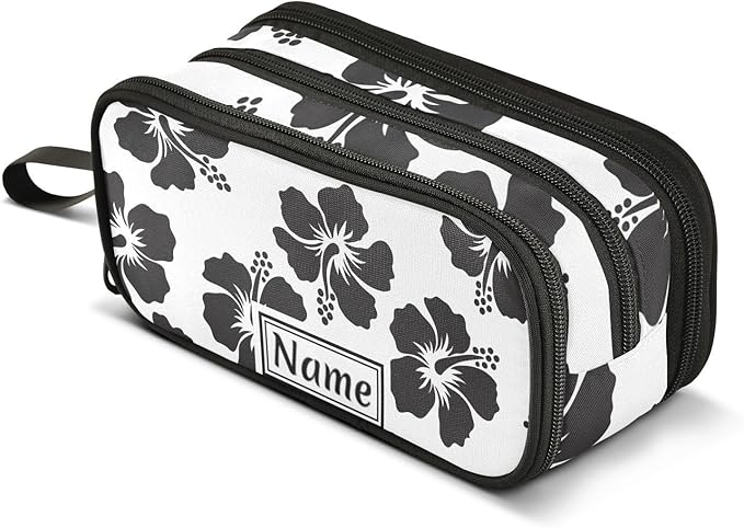 BOENLE Custom Tropical Hawaiian Hibiscus Flowers Pencil Case Box Boys Girls by BOENLE-WELCOMEYOURCOMING