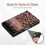 BWEGRHE Slim Credit Card Holder, Leopard Glitter RFID Blocking Metal Wallet - Image 6