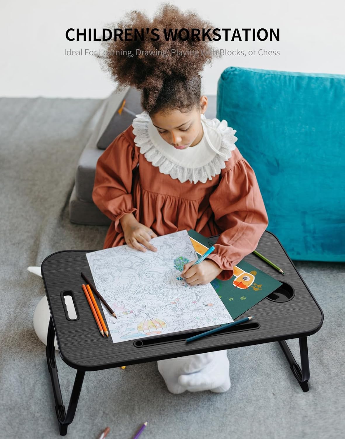 ZEAPTAC Laptop Bed Desk, Foldable Lap Desk, Portable Lap Table, Laptop Stand ...