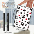 BWEGRHE Slim Credit Card Holder, Cute Dog Paw Prints RFID Blocking Metal Wallet - Image 2