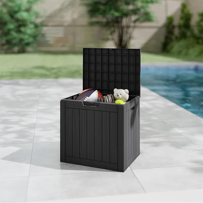 Yardgrace 35 Gallon Outdoor Storage Box Waterproof, Resin Deck Boxes - Image 5