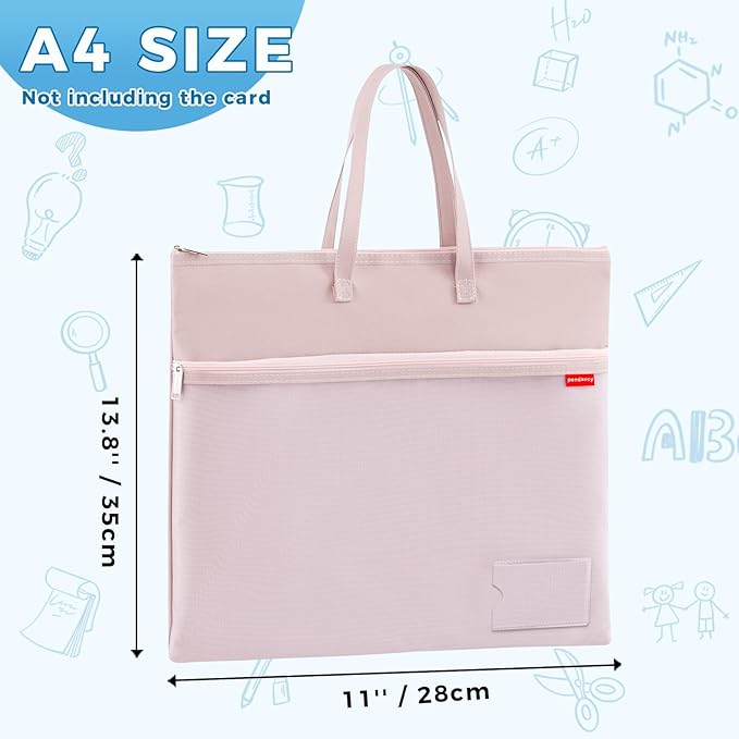 Pendancy Mesh Zipper Pouch A4 Size, Large Double Pocket Waterproof File Bag - Image 2