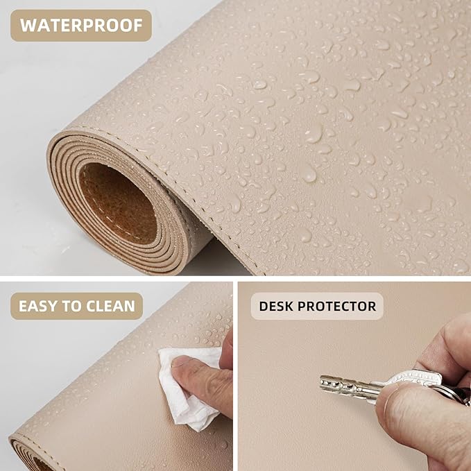 Leather Desk pad Protector, Large Desk mat - Image 3