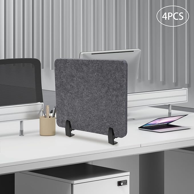 ReFocus Raw Clamp-On Acoustic Desk Divider Mounted Privacy Panel Set – Reduce - Image 5